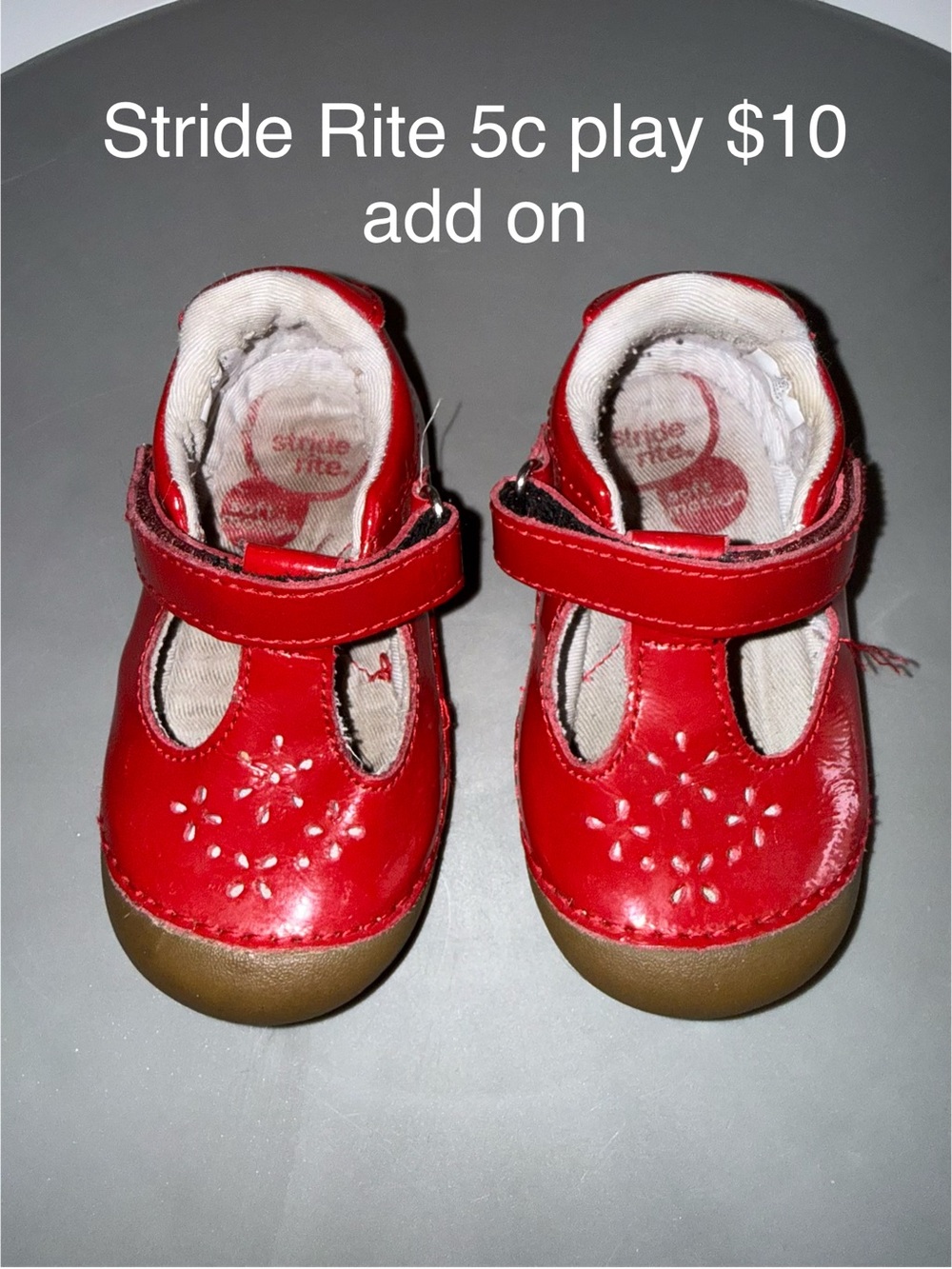 Stride Rite Red Patent Mary Jane Baby Walker Shoes